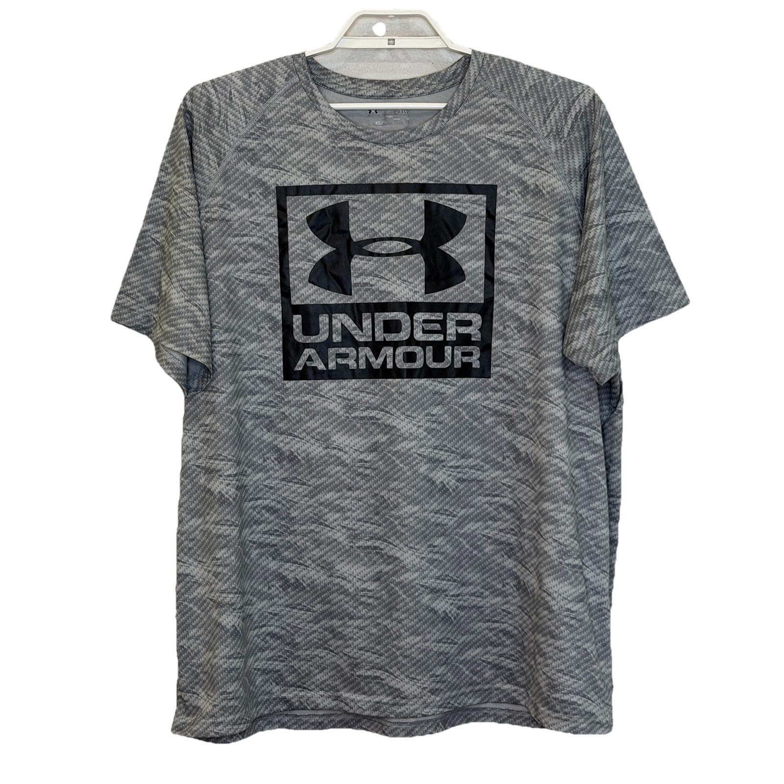 Under Armour Athletic T-Shirt Mens Size 2xl Gray Short Sleeve Crew Neck Loose